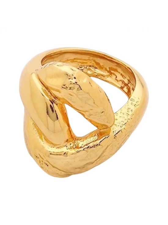 Alexis Bittar Jewelry - ALEXIS BITTAR Brut Gold Link Ring